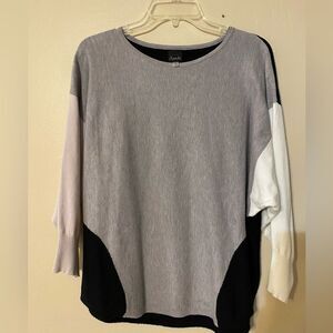 Aaeda Color Block Dolman Sleeve Sweater